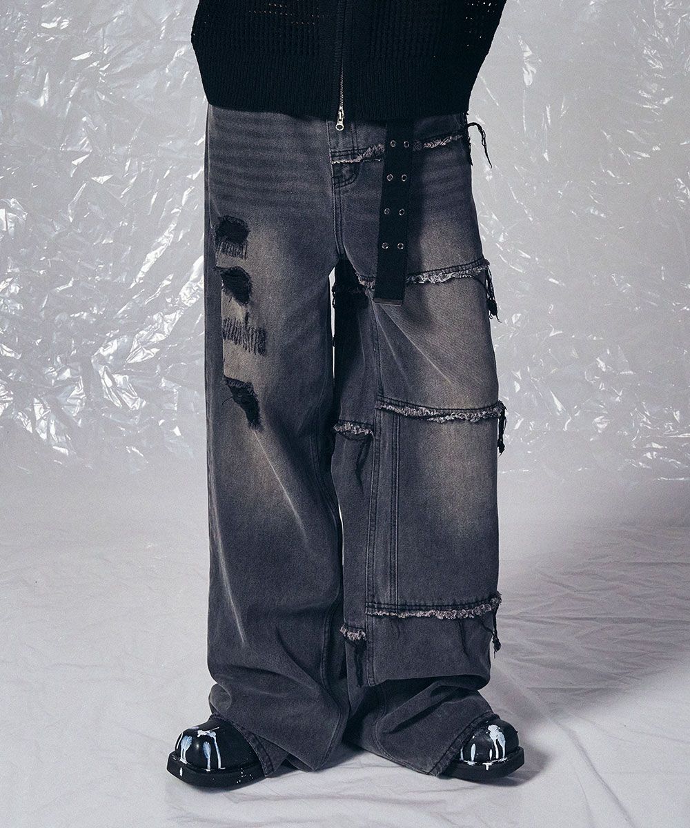 SCHISM INDUCING ■ TWELVE GOLD JEANS MUSINSA | SCHISM INDUCING TWELVE GOLD JEANS GREY