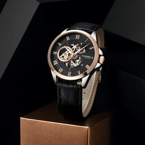 T606L-RBBK 칼리스토 스켈레톤 오토매틱 가죽시계