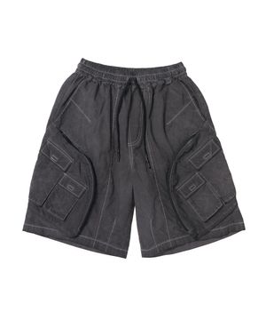 GARMENT DYED CARGO SHORTS CHARCOAL