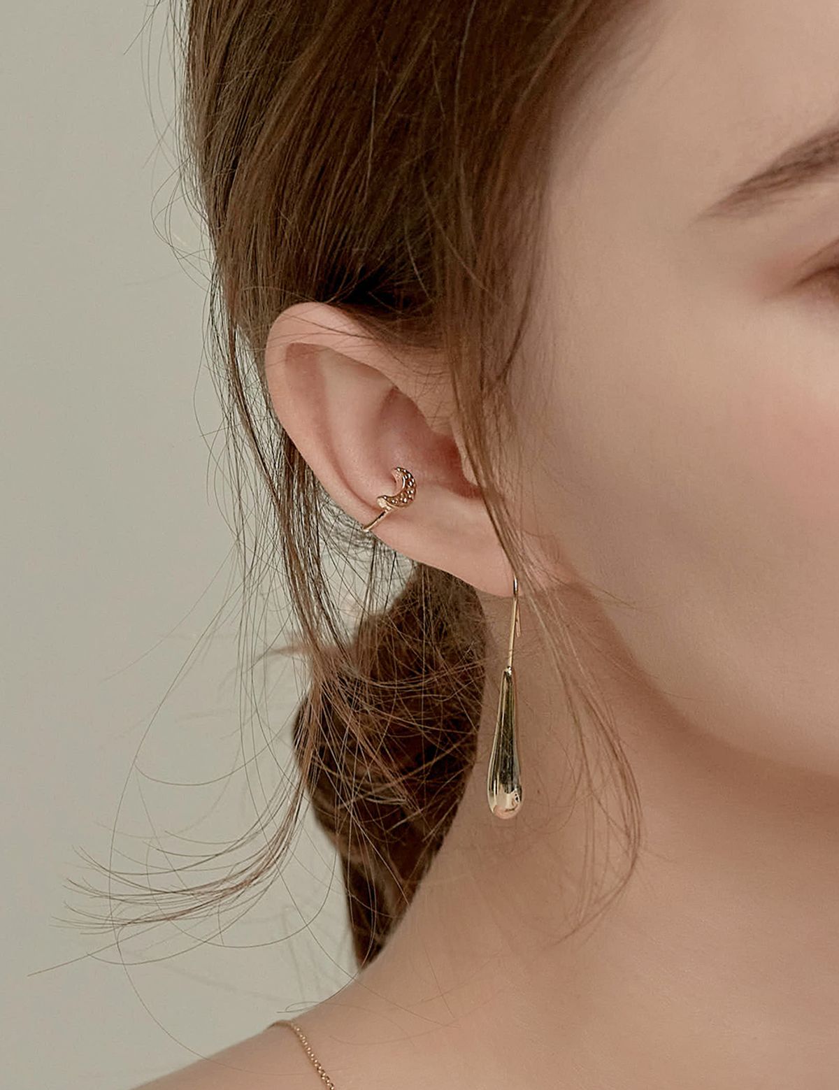 베스티(BESTY) [18k골드무니켈도금] 트리니티 미니멀 이어커프 (Trinity Minimal Earcuff)