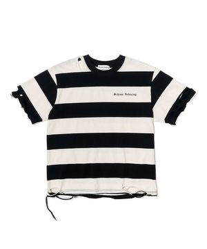 BORO STRIPE T SHIRT BLACK