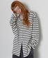 Stripe Button Long Sleeve White