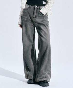 데스틴 워싱 와이드 팬츠 [B/DENIM]