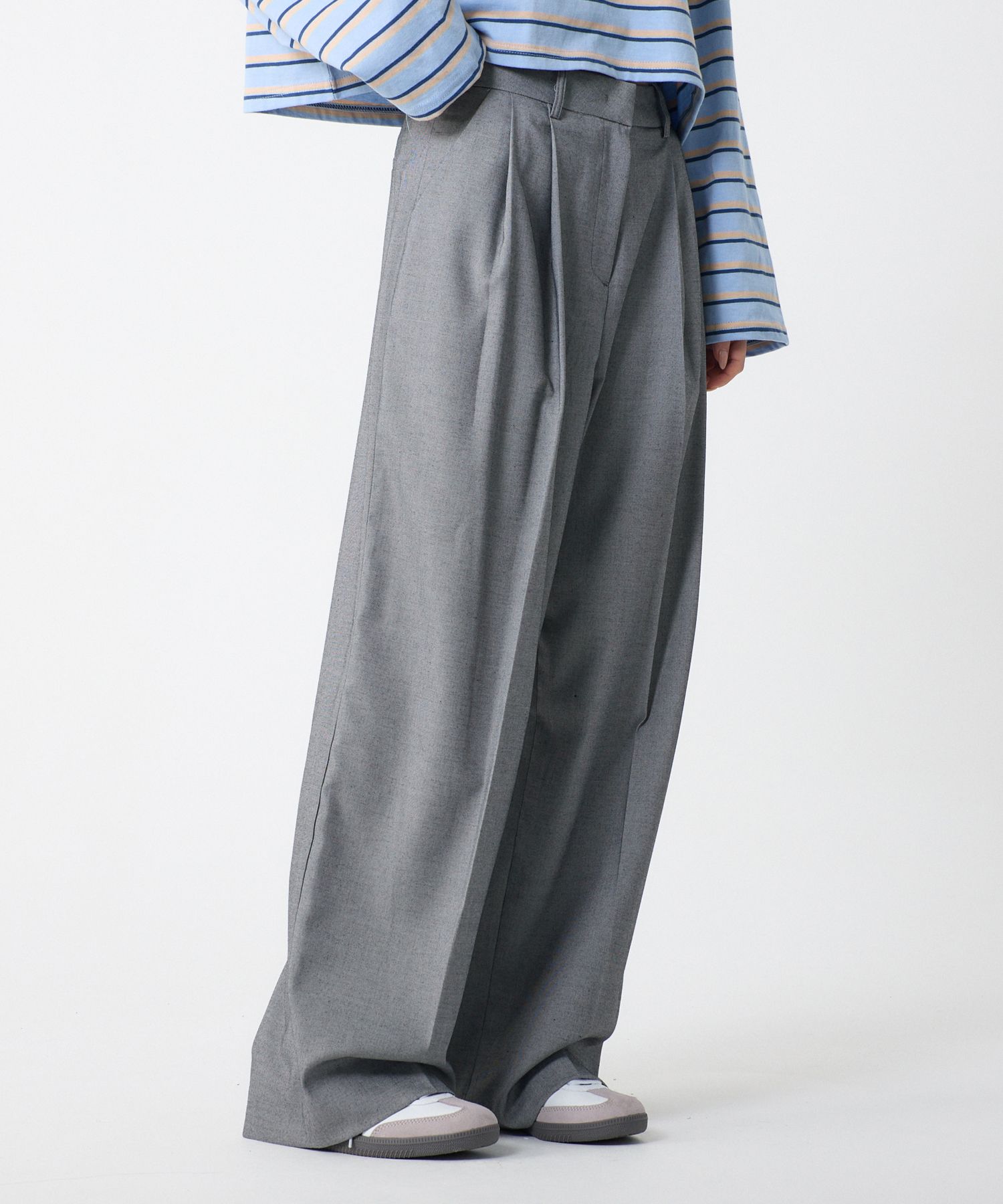 Unknown Italy製 2Tuck Slacks size48 Two Tuck Pants | newnow