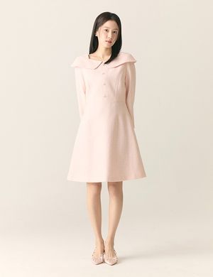 오프숄더 트위드 미니원피스_RMOWF23S11