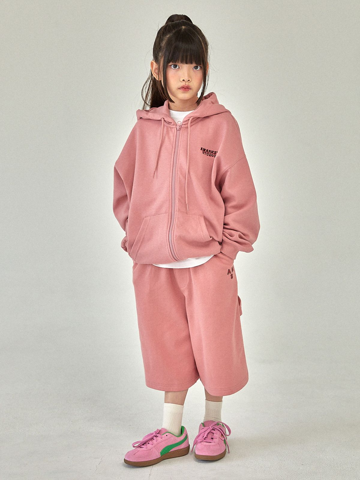 에이마켓(A-MARKET) 클래식 후드집업_PINK (S-MOM)