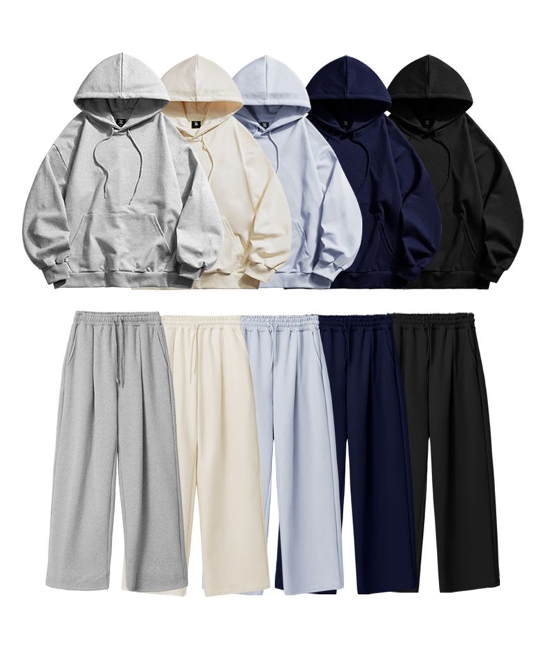 핀턱 팬츠 오버 후디 셋업_5colors