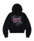 W BUBBLE TAG HOODIE - BLACK