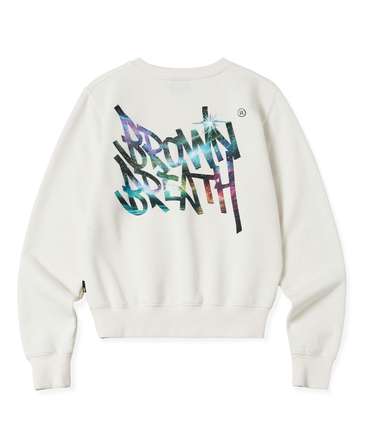 브라운브레스(BROWNBREATH) W AURORA TAG CREWNECK - IVORY