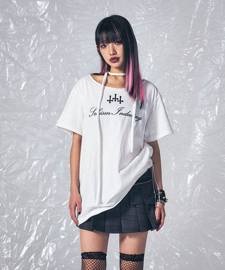 CROSS STRING T SHIRT WHITE