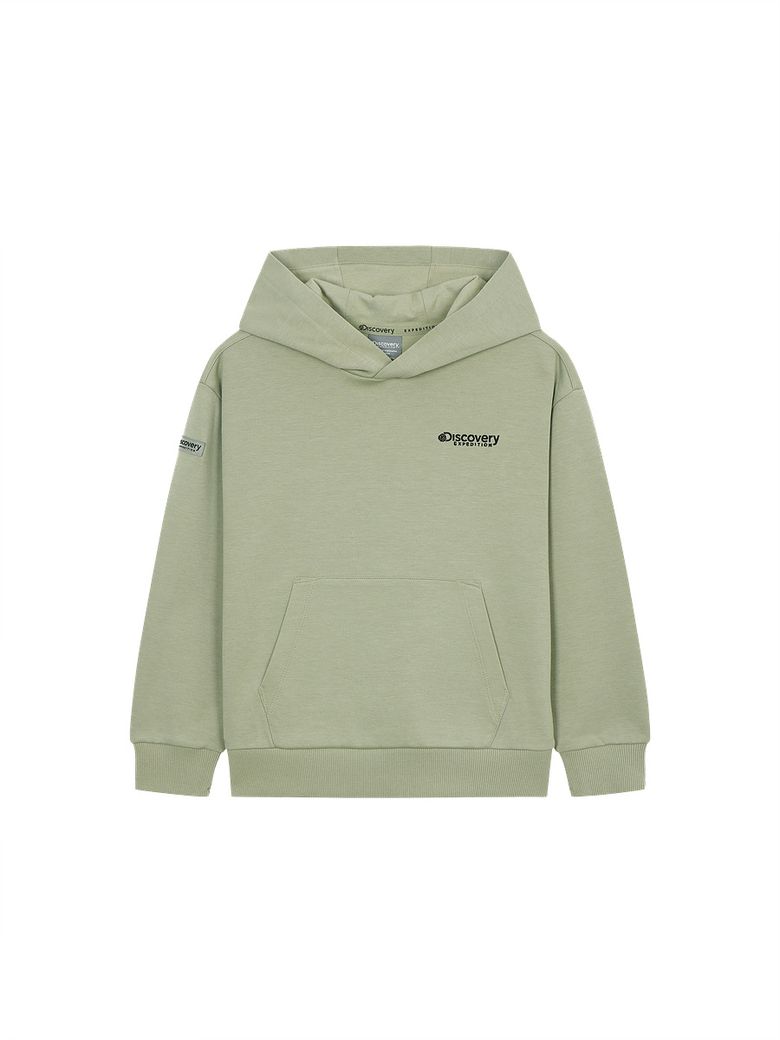키즈 에센셜 스몰로고 트레이닝 후드티셔츠 (N/KHAKI)