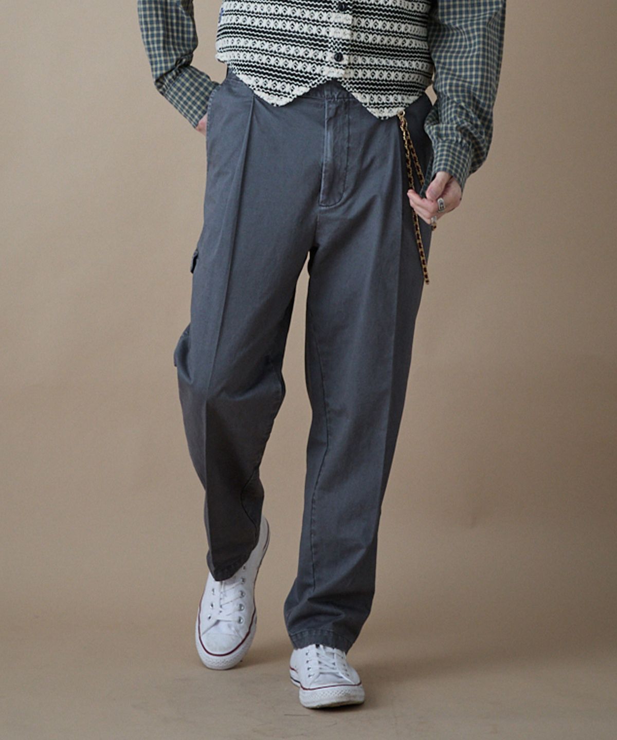 펜필드(PENFIELD) 페이디드 러스트 코튼 치노 그레이_FR2WP26U