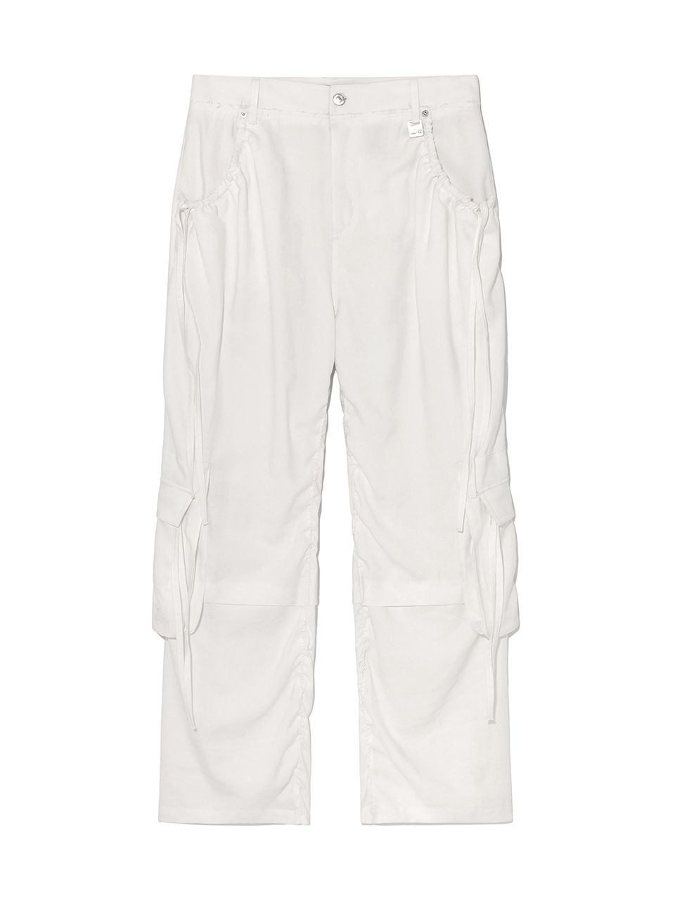 ボトムスその他 [MATINKIM]string pocket wide cargo pants in white MUSINSA公式 | MATIN KIM STRING POCKET WIDE CARGO PANTS IN WHITE