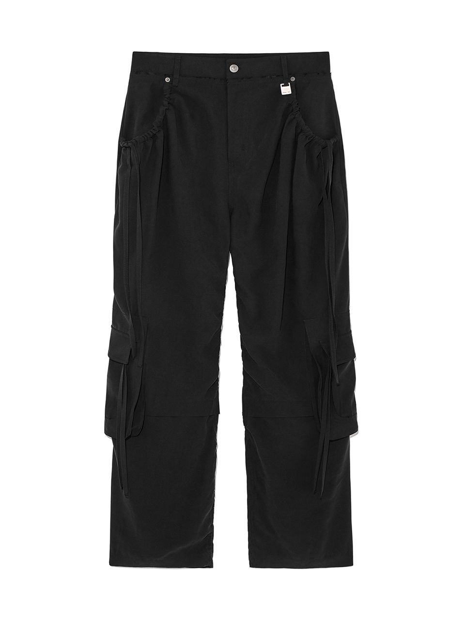 ボトムスその他 [MATINKIM]string pocket wide cargo pants in black MUSINSA | MATIN KIM STRING POCKET WIDE CARGO PANTS IN BLACK