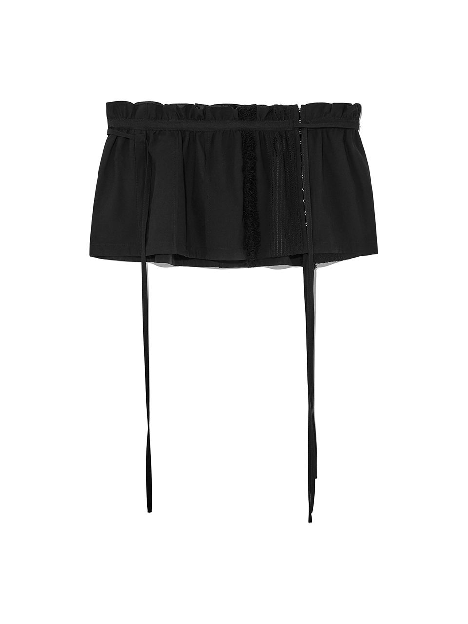 MATIN KIM ♥ ROUGH PATCHWORK LAYERED SKIRT/追跡付 MUSINSA | MATIN KIM ROUGH PATCHWORK LAYERED SKIRT IN BLACK