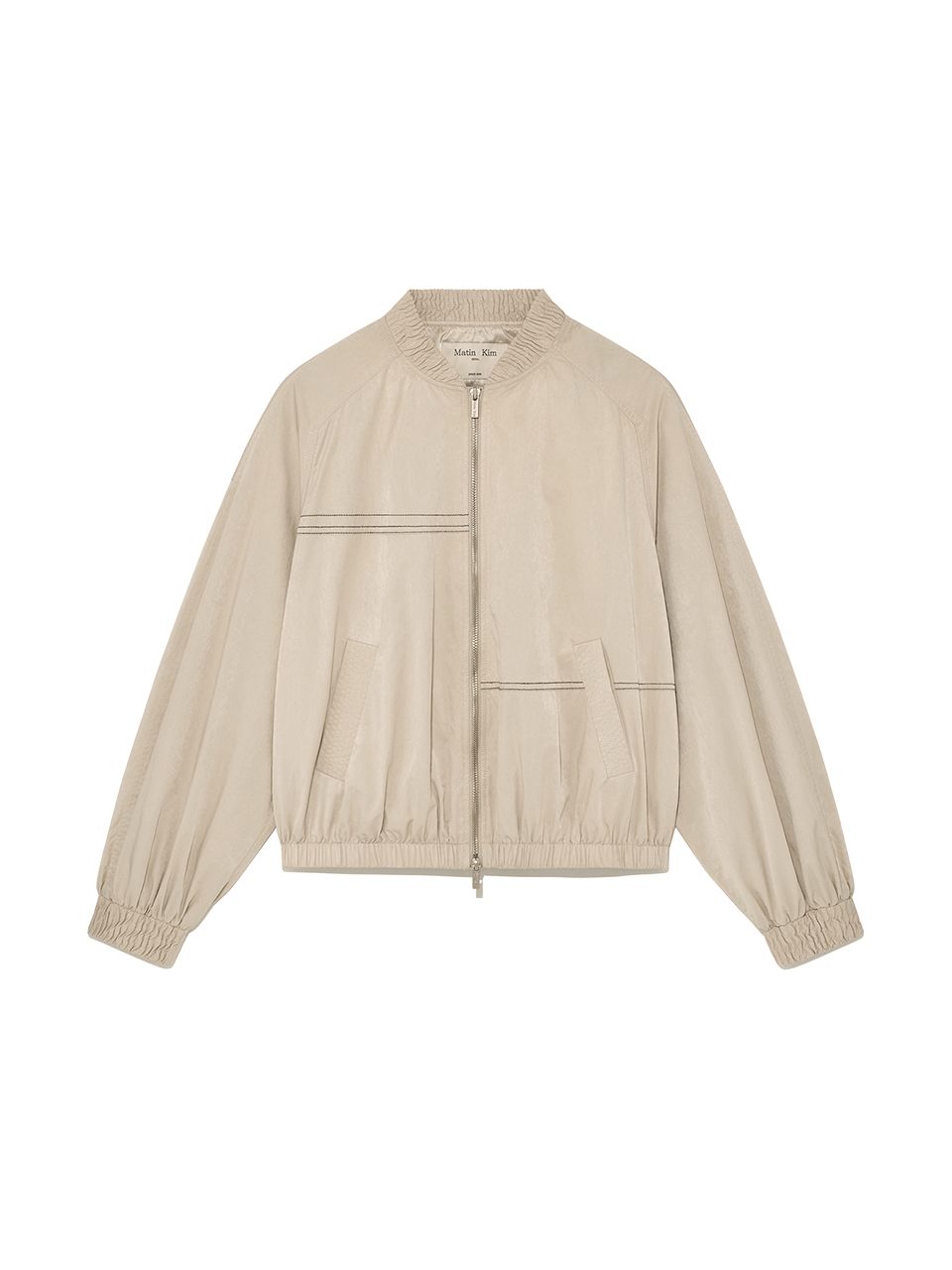 ブルゾン [MATINKIM]washed volume bomber jumper in beige MUSINSA | MATIN KIM WASHED VOLUME BOMBER JUMPER IN BEIGE