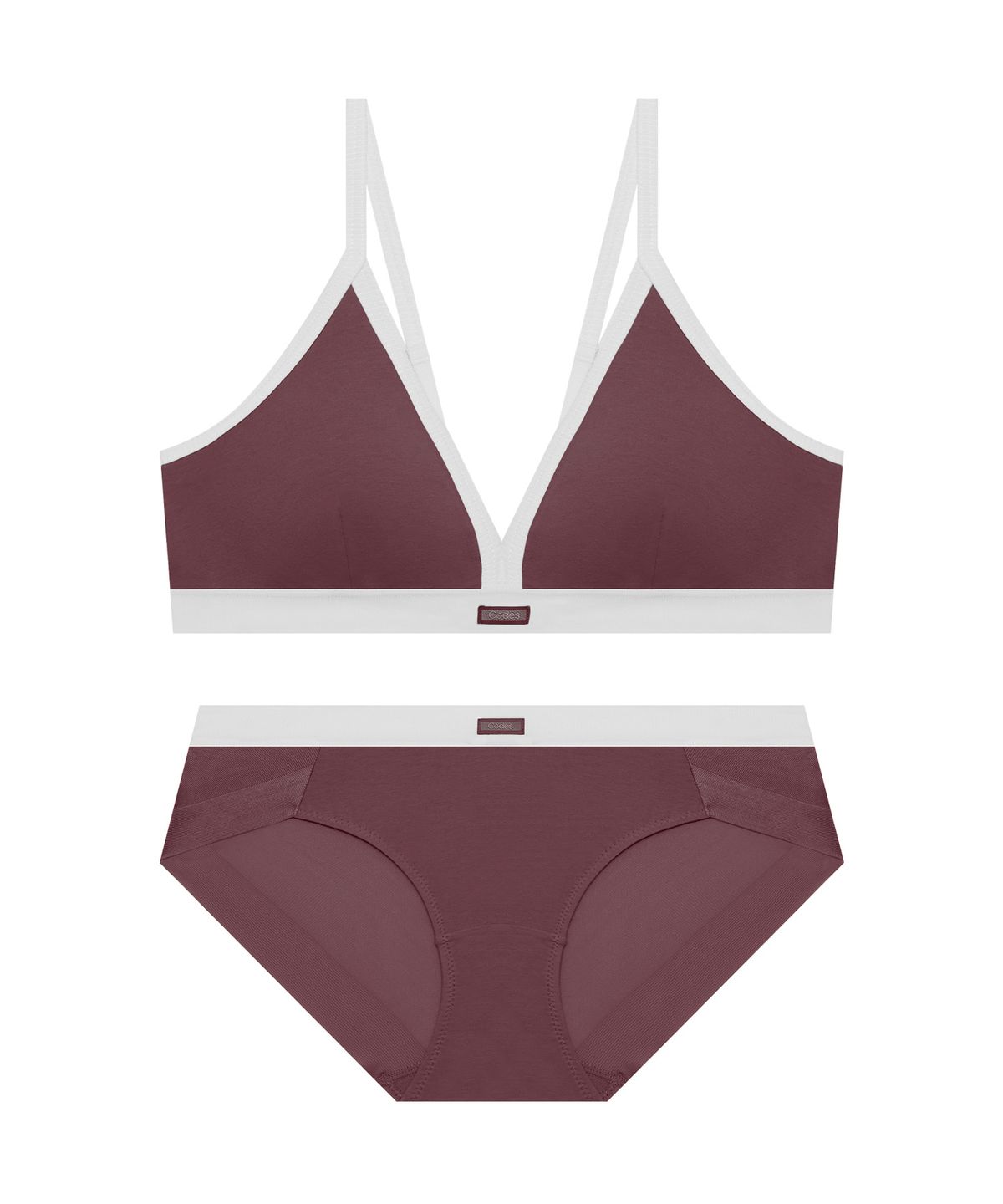 코데즈컴바인 이너웨어(CODES COMBINE INNERWEAR) 비쥬 브라렛 햄팬티세트_레드바이올렛