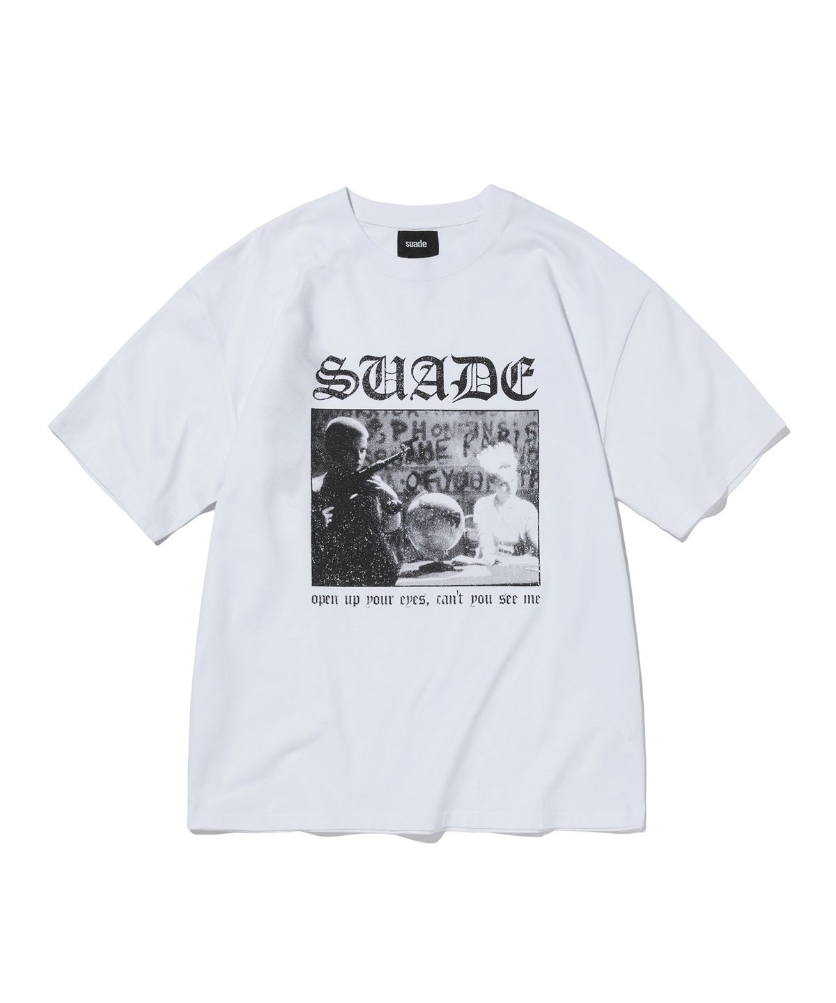 스웨이드(SUADE) CRACK PRINTED TEE [WHITE]