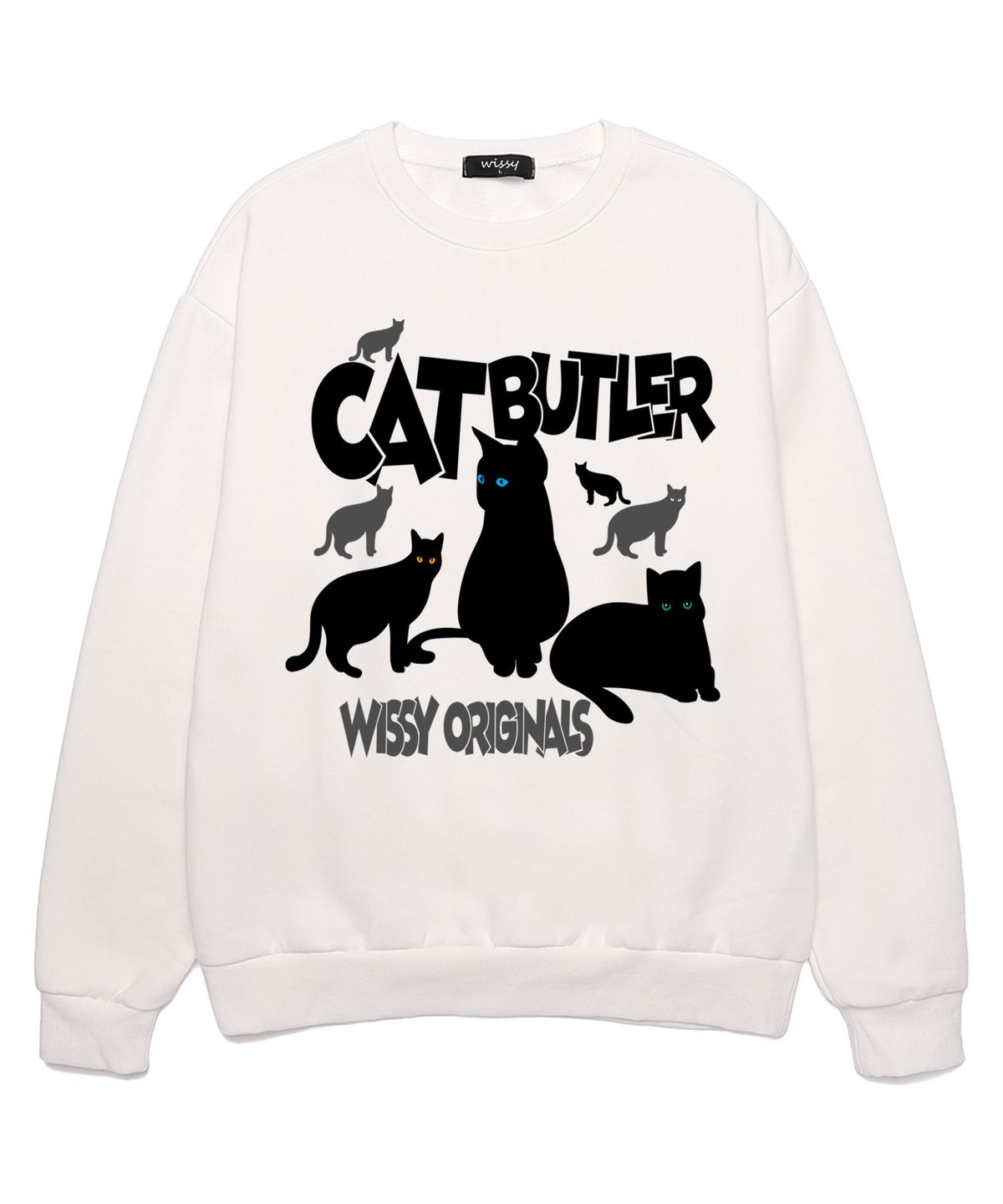 위씨(WISSY) CAT ORIGINAL 맨투맨 (WLS020) 화이트