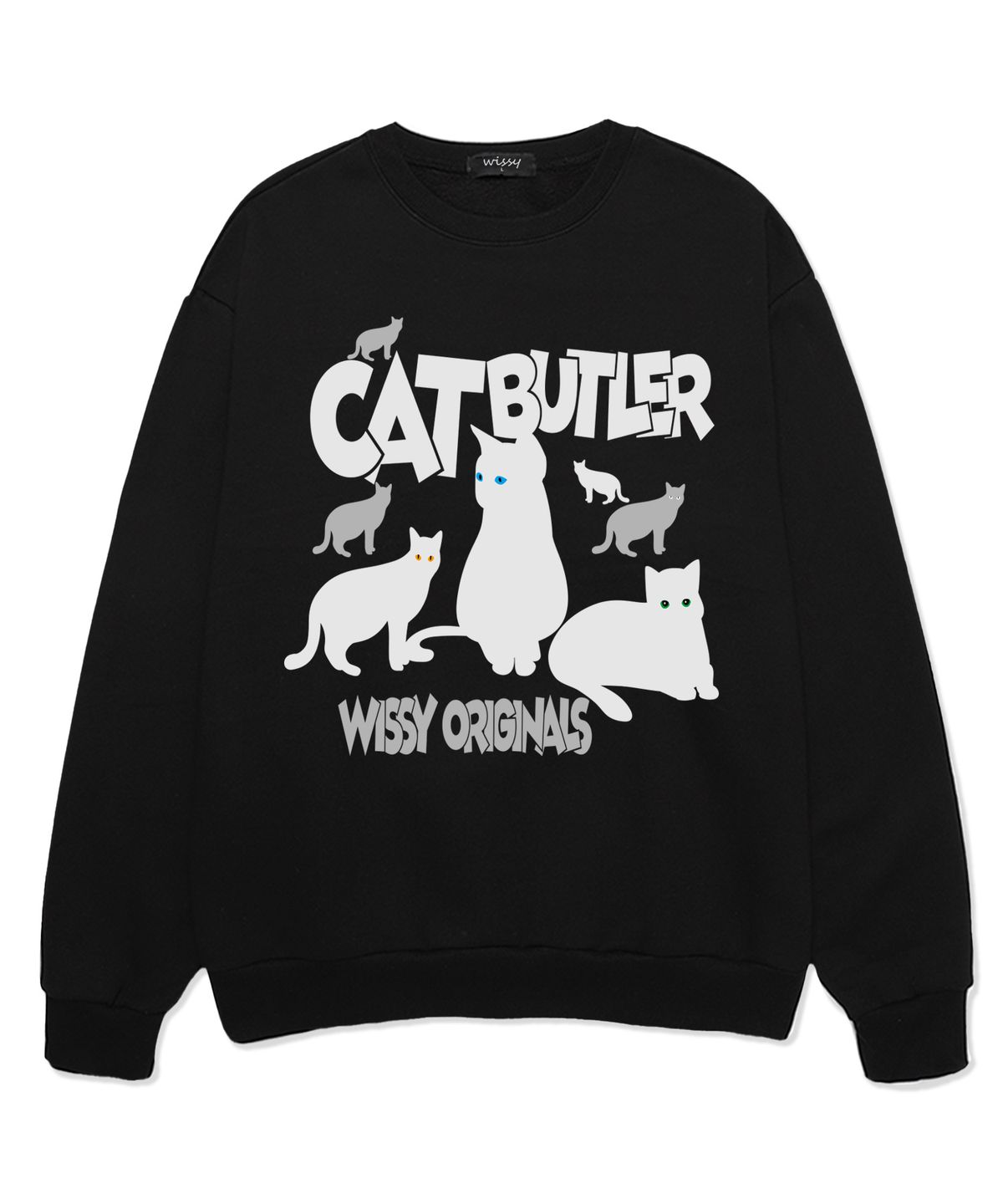 위씨(WISSY) CAT ORIGINAL 맨투맨 (WLS020) 블랙
