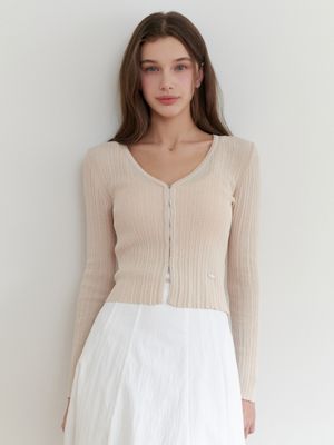 Drawing v cardigan (beige)
