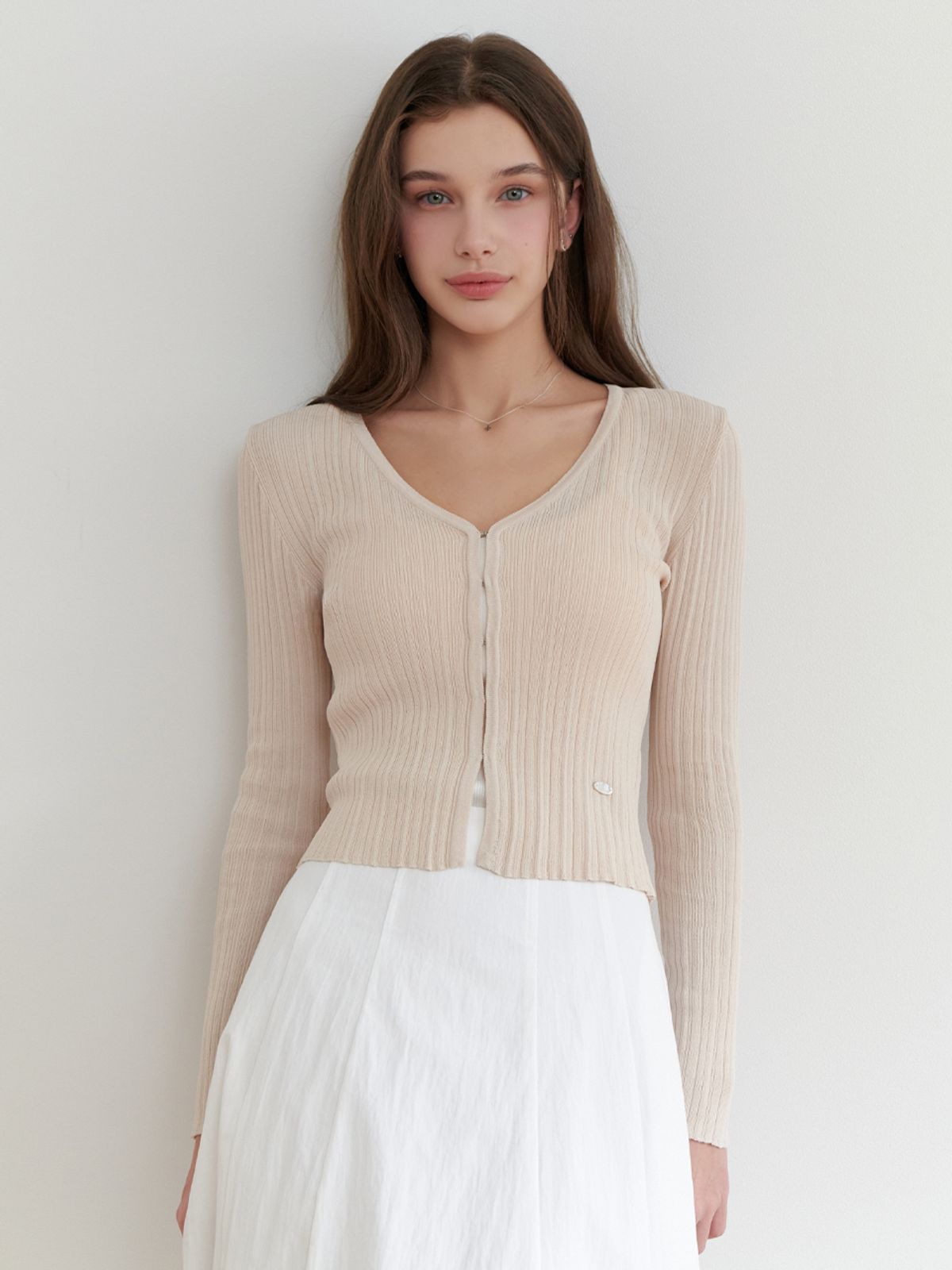 리엘(RE L) [3rd] Drawing v cardigan (beige)