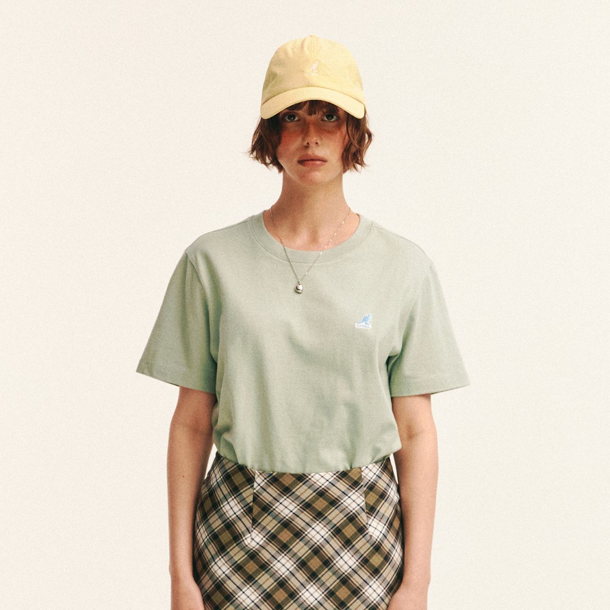 캉골(KANGOL) 우먼스 리프 티셔츠 2793 민트