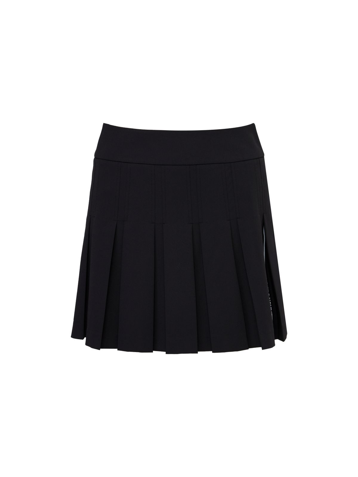 와이드앵글(WIDEANGLE) CO 봄 베이직 플리츠 큐롯 L_Black