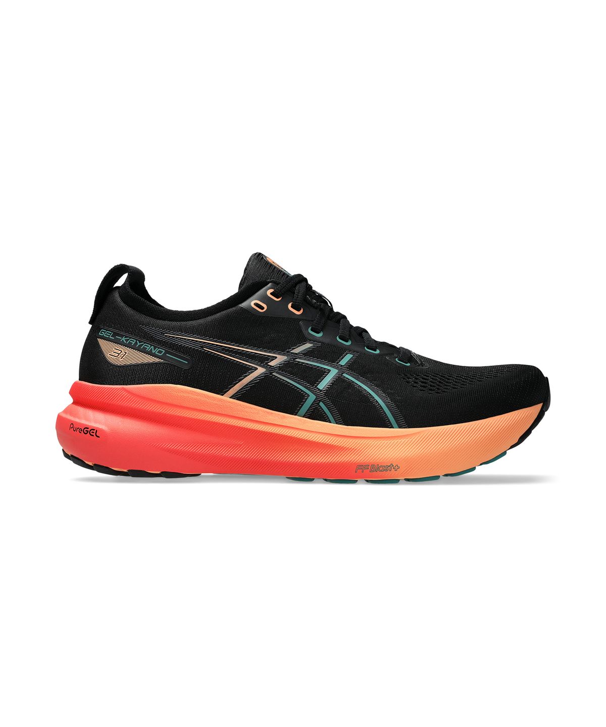 아식스(ASICS) 젤-카야노 31 맨 와이드 - 블랙:레이니레이크 / 1011B869-004