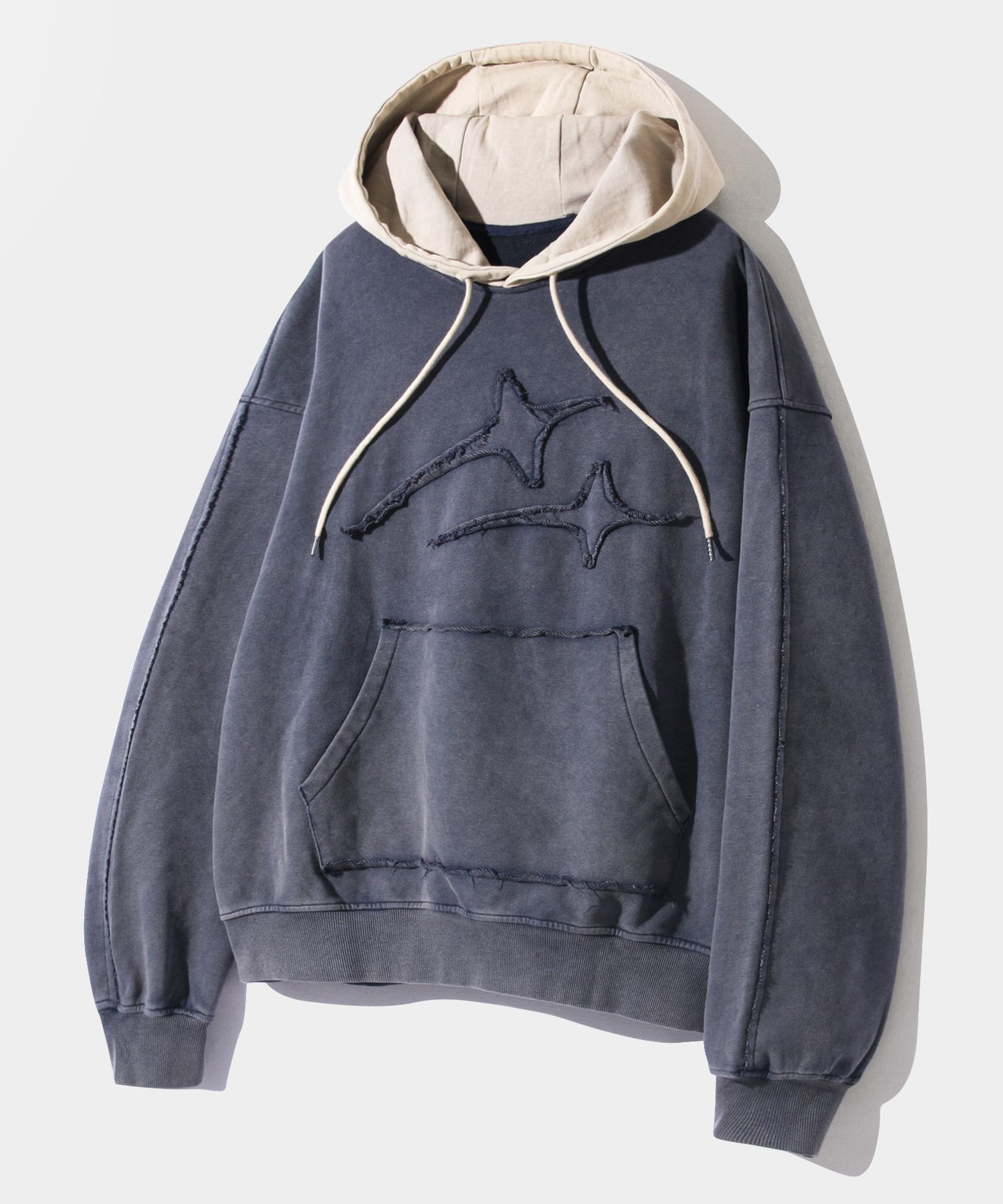 DIMITRI BLACK★VLAD LOGO EMBROIDERED KNIT HOODED T-SHIRT 디미트리블랙 (DIMITRIBLACK)