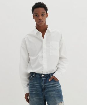 에센셜 링클 셔츠 화이트