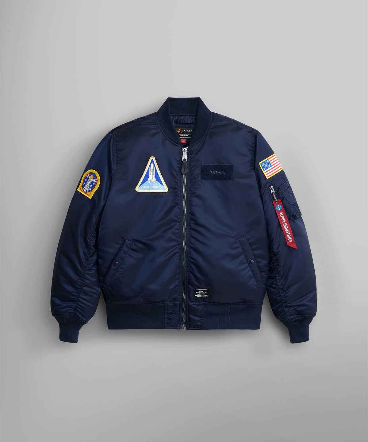 알파 인더스트리(ALPHA INDUSTRIES) 나사 MA-1 플라이트 자켓 GEN II 레플리카 블루