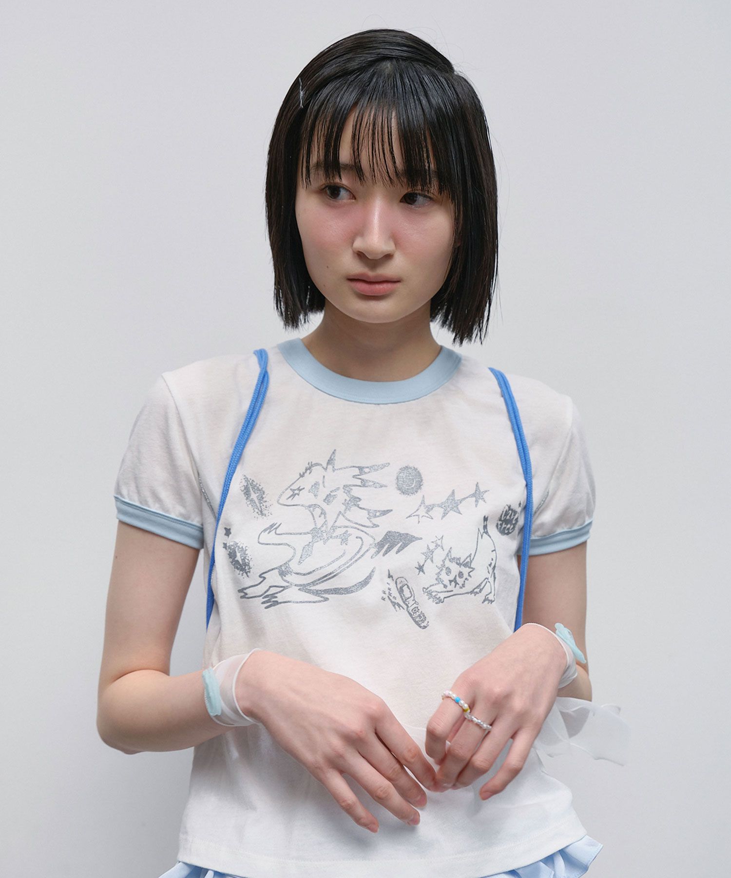 ◇typeservice◇ Glittered CareFree Top White MUSINSA | TYPESERVICE Glittered CareFree Top [White]