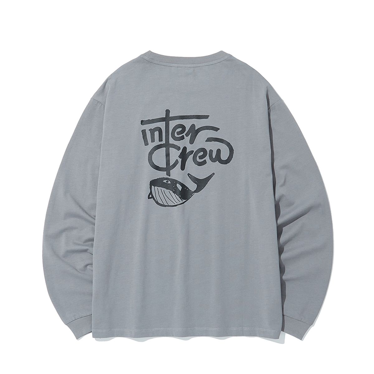 인터크루(INTERCREW) 뒷판 아트웍 장식 티셔츠 그레이 ITZ1TR02AGE