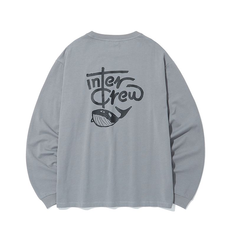 뒷판 아트웍 장식 티셔츠 그레이 ITZ1TR02AGE