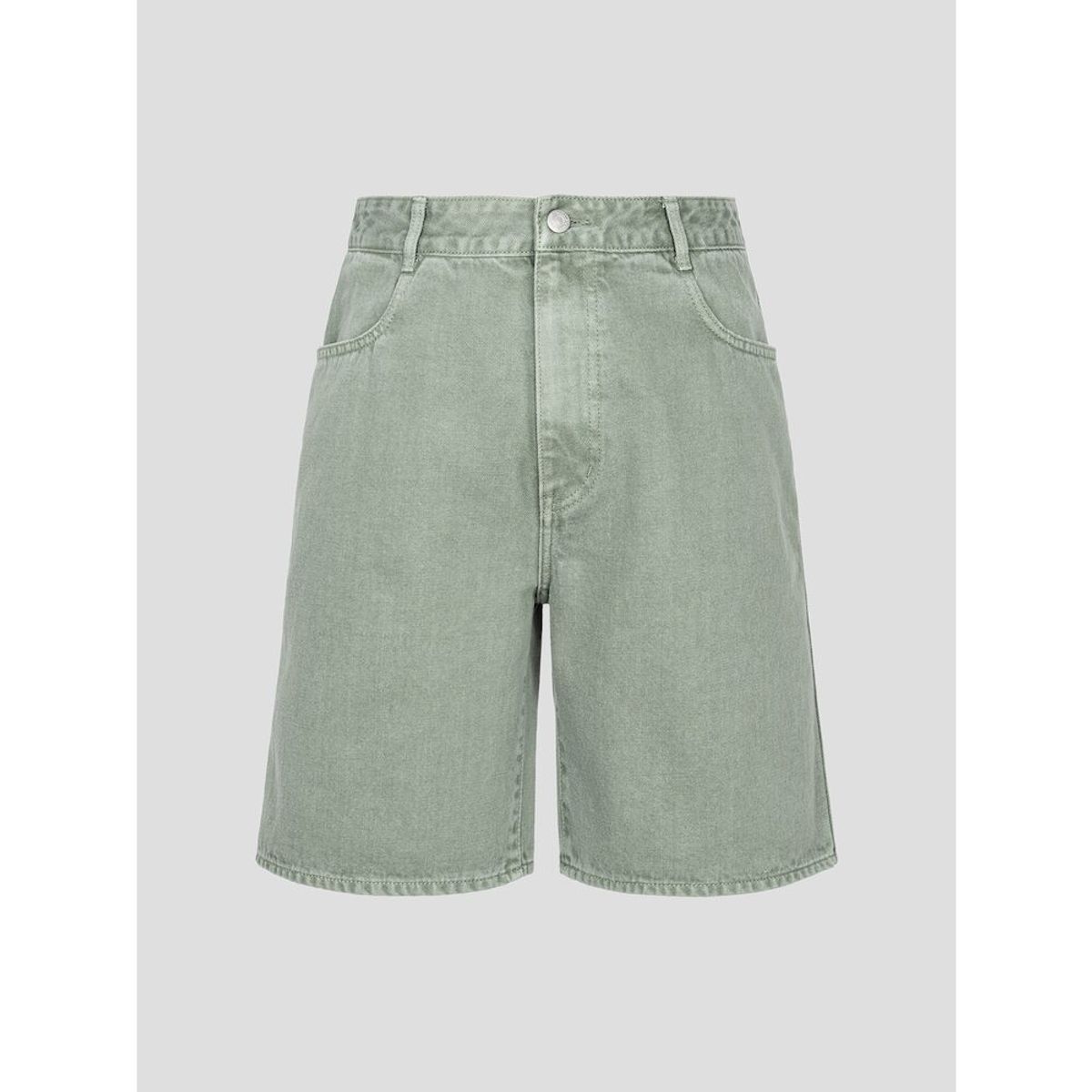 빈폴 멘(BEANPOLE MEN) [Reedition] 가먼트다잉 데님 셋업 하프 팬츠  카키