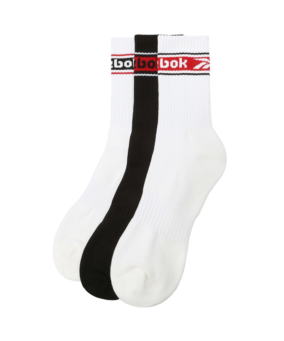 리복(REEBOK) 그래픽 크루삭스 3PACK - 화이트:화이트:블랙
