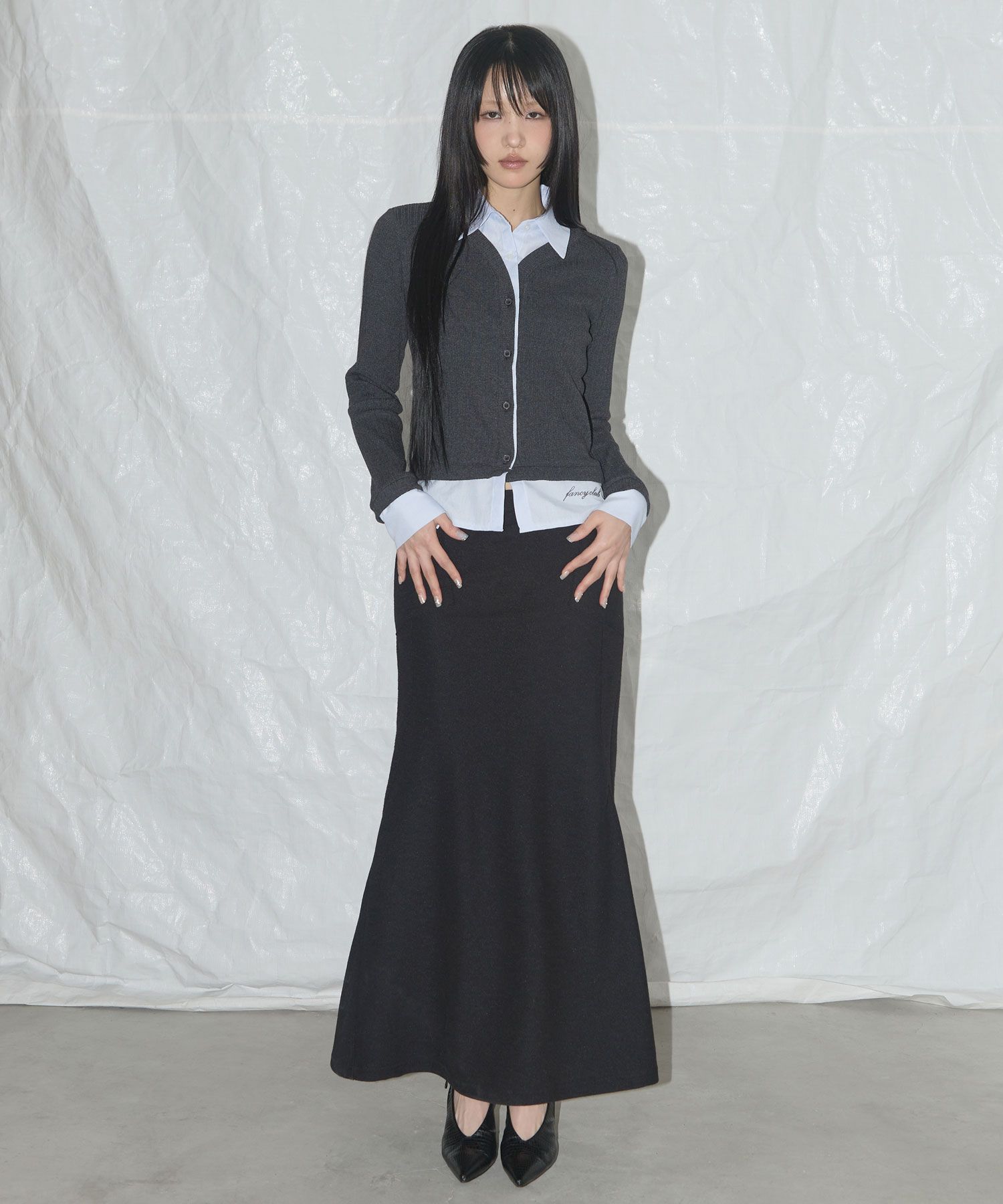 ◆NASTY FANCY CLUB◆ Cut Out Mermaid Long Skirt BROWN F25QD8 MUSINSA | FANCY CLUB Cut Out Mermaid Long Skirt (BLACK) F25QD897