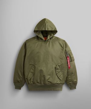 풀 오버 후디드 MA-1 OG-107 그린