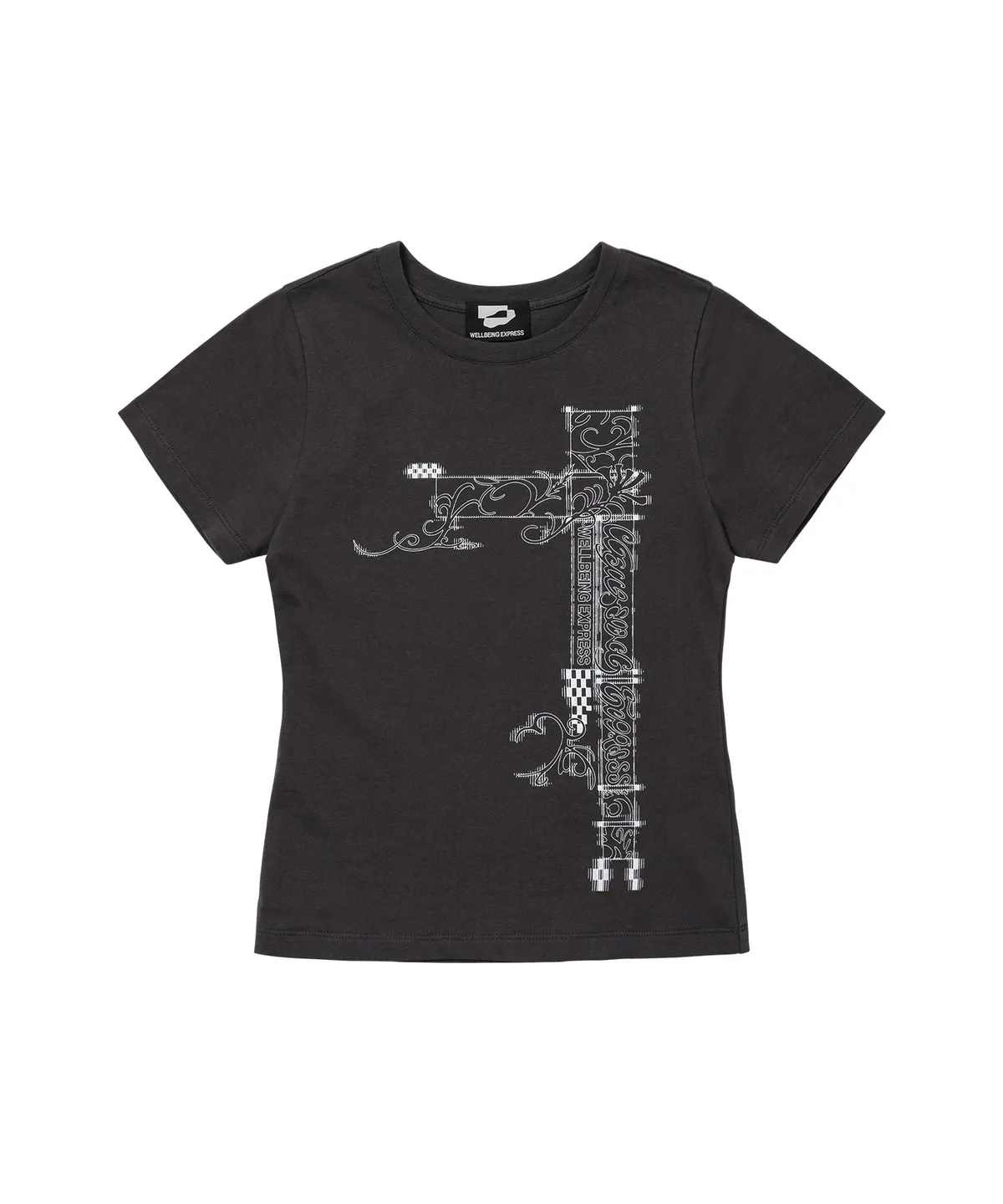 웰빙익스프레스(WELLBEING EXPRESS) Hybrid Tattoo Tee Charcoal