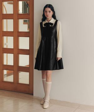 루나 레더 원피스 / 블랙