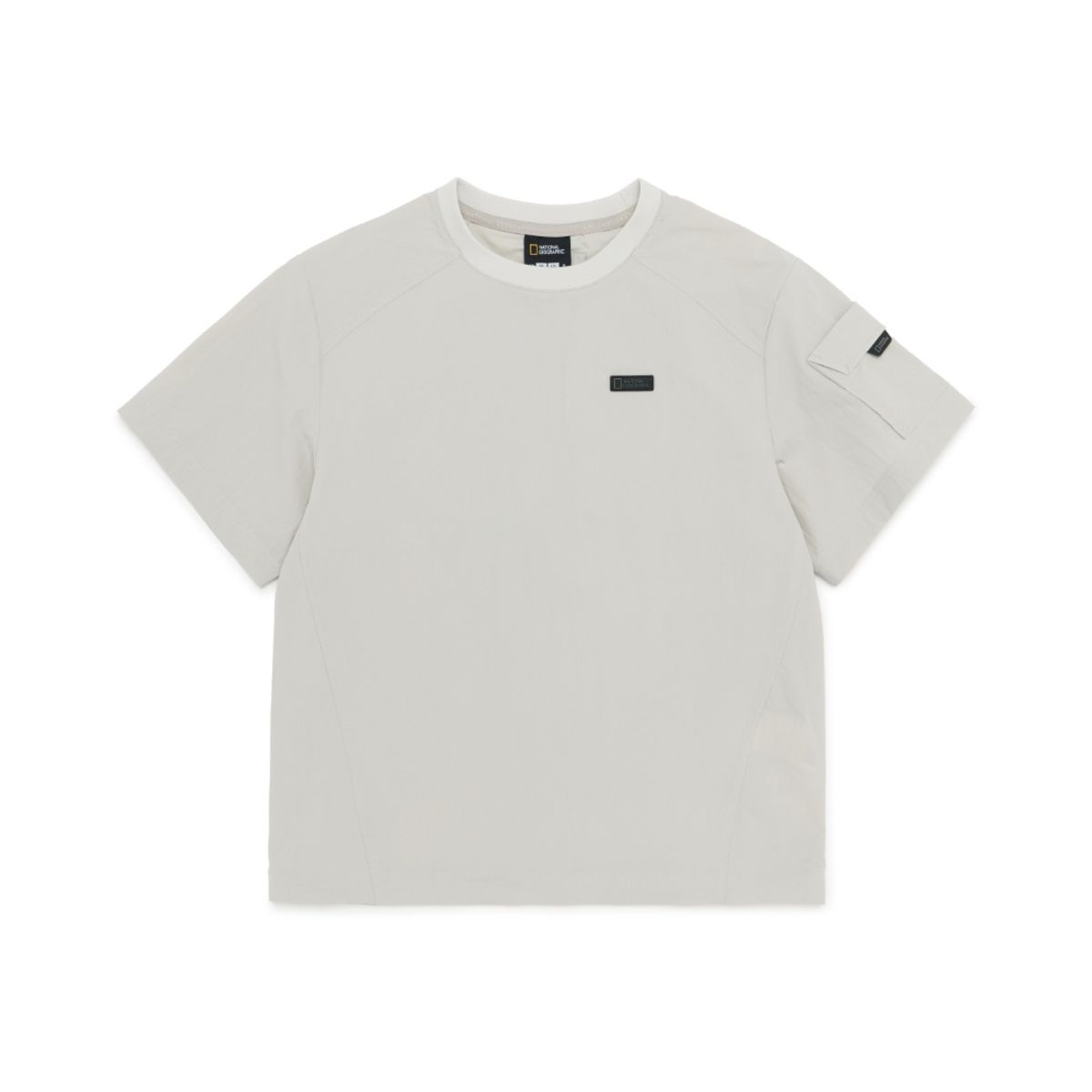 내셔널지오그래픽 키즈(NATIONAL GEOGRAPHIC KIDS) K252UTS830 어드벤처 아델리 경량 우븐 반팔티 GRAYBEIGE