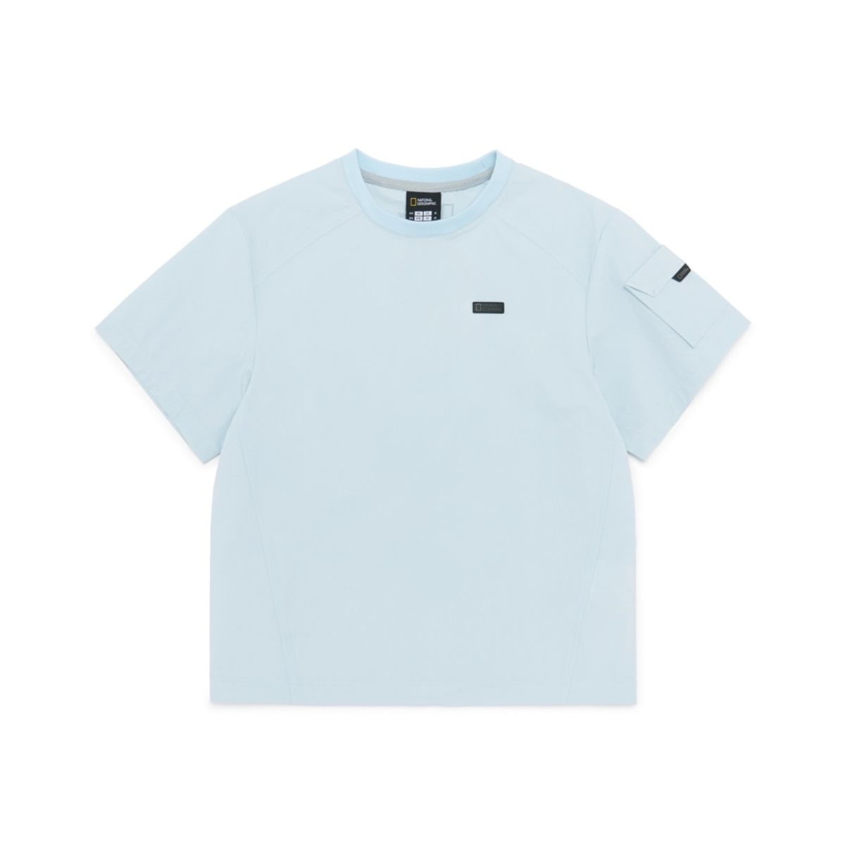 내셔널지오그래픽 키즈(NATIONAL GEOGRAPHIC KIDS) K252UTS830 어드벤처 아델리 경량 우븐 반팔티 ICEGREY
