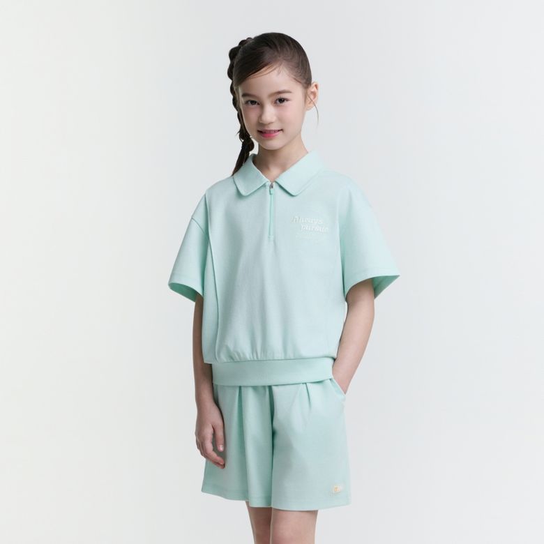 K252GPB910 여아 반집업 상하 SET JADE