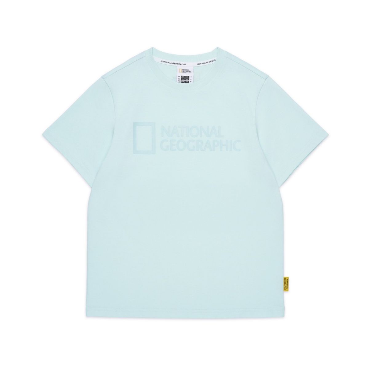 내셔널지오그래픽 키즈(NATIONAL GEOGRAPHIC KIDS) K255UTS930 빅로고 반팔티 AQUA