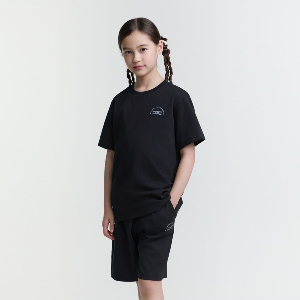 내셔널지오그래픽 키즈(NATIONAL GEOGRAPHIC KIDS) K252UPB901 5부 상하 SET CARBONBLACK