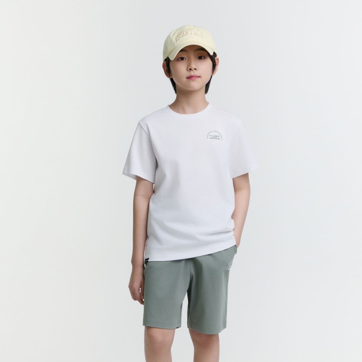 내셔널지오그래픽 키즈(NATIONAL GEOGRAPHIC KIDS) K252UPB901 5부 상하 SET WHITE