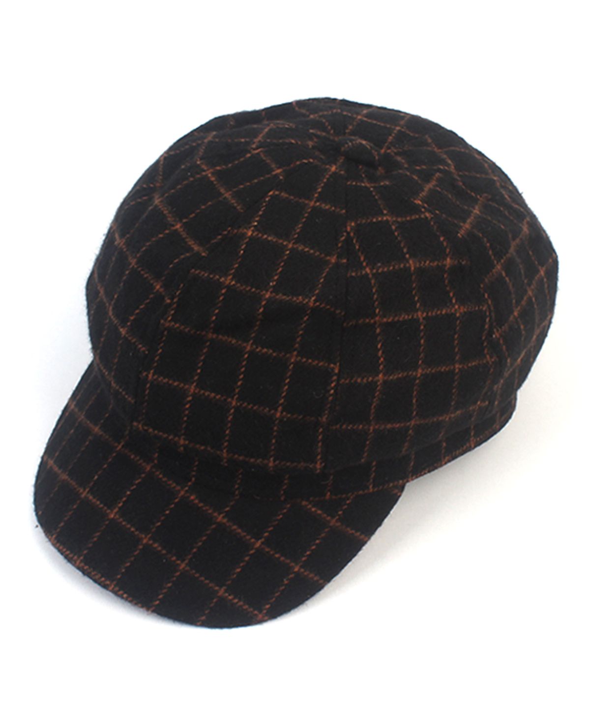 유니버셜 케미스트리(UNIVERSAL CHEMISTRY) Wool Check Black Newsboy Cap 뉴스보이캡
