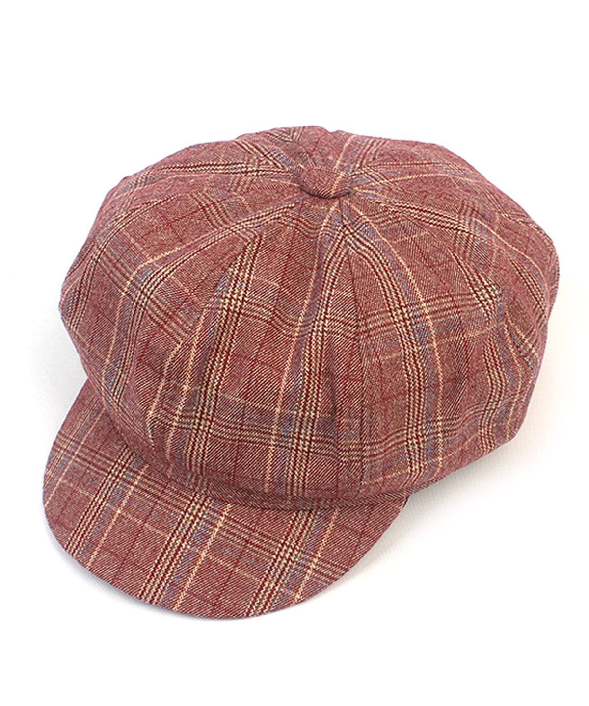 유니버셜 케미스트리(UNIVERSAL CHEMISTRY) Cotton Glencheck Beige Newsboy Cap 뉴스보이캡