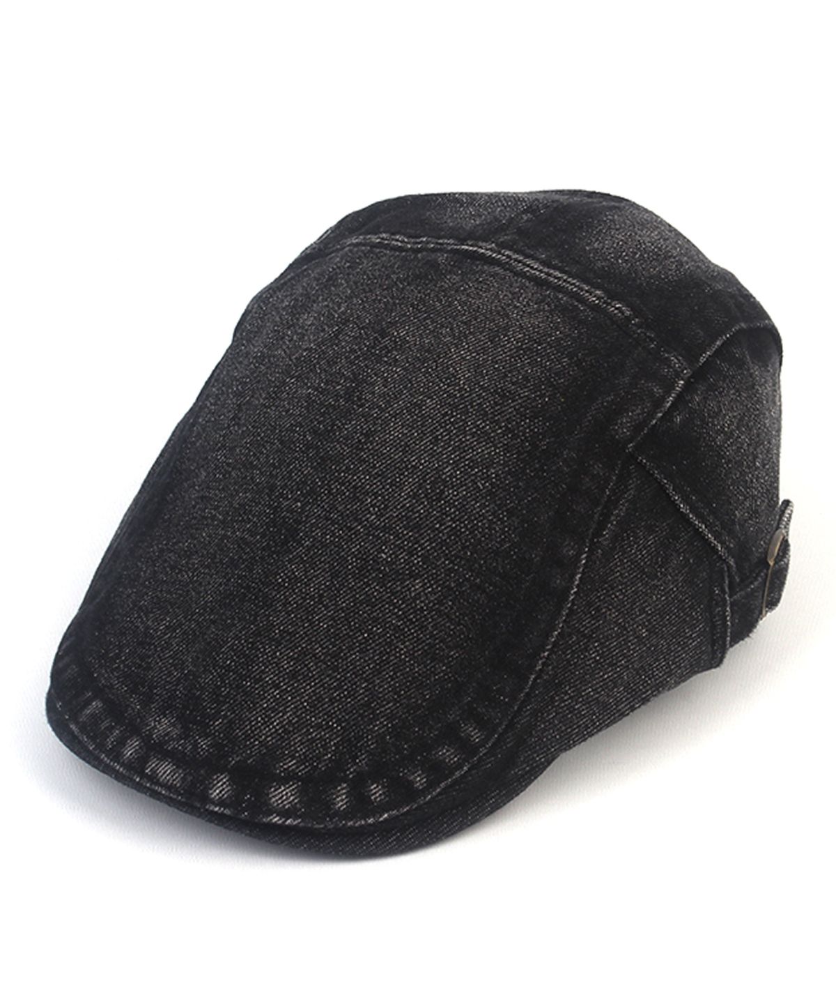 유니버셜 케미스트리(UNIVERSAL CHEMISTRY) Hard Washing Black Denim SideBelt Huntingcap 헌팅캡